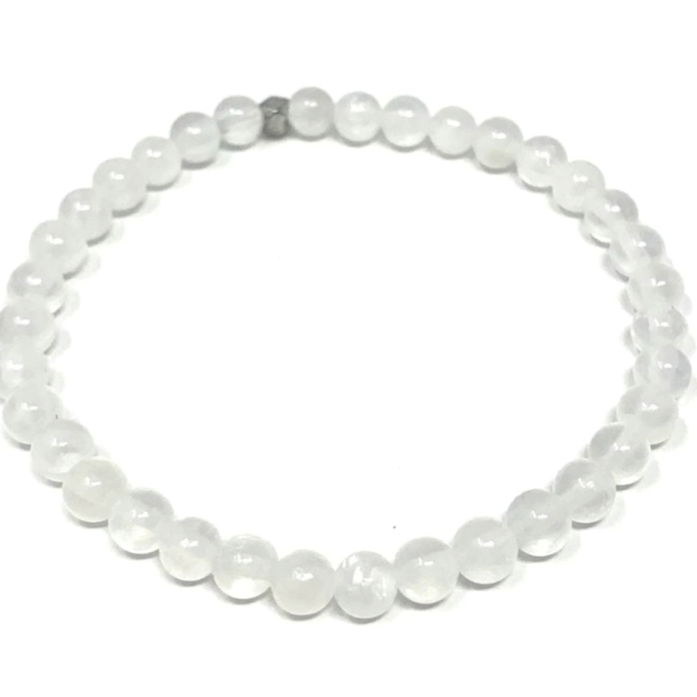 Selenite bracelet 4mm 8.5 inch
